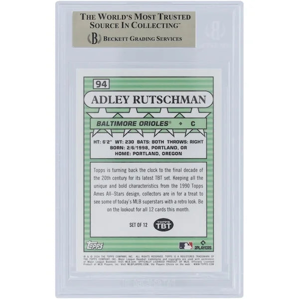 Adley Rutschman Orioles 2024 Topps TBT 90 #94 Card | BGS 9.5