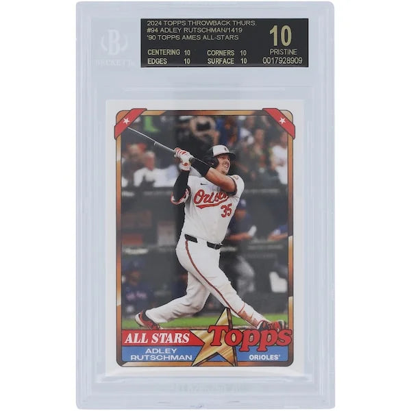 Adley Rutschman 2024 Topps TBT 90 Topps Ames All-Stars Black Label #94 | BGS 10