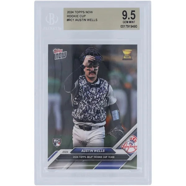 Austin Wells 2024 Topps Now Rookie Cup Team #RC1 Card | BGS 9.5