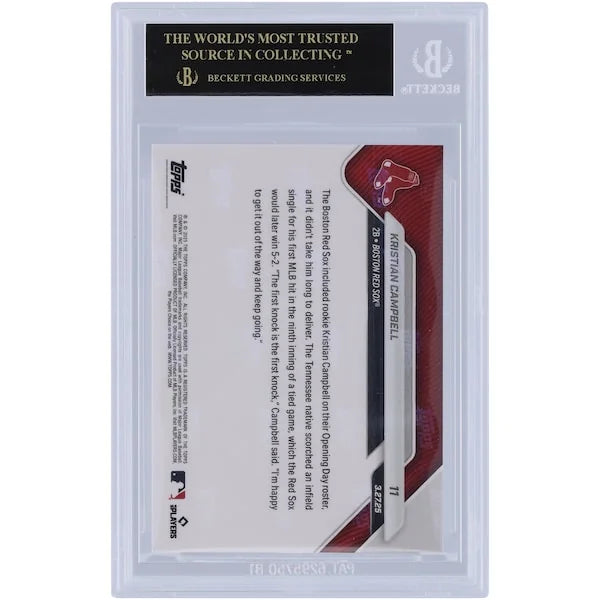 Kristian Campbell 2025 Topps Now Black Label #11 Rookie Card | BGS 10