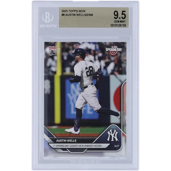 Austin Wells 2025 Topps Now Opening Day Leadoff HR #8 | BGS 9.5