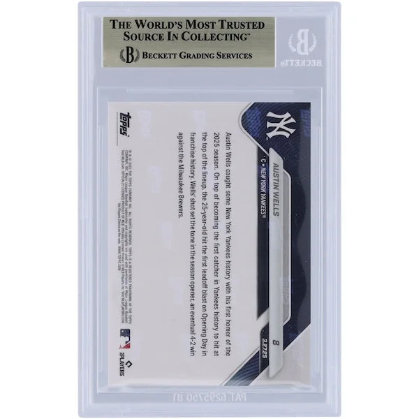 Austin Wells 2025 Topps Now Opening Day Leadoff HR #8 | BGS 9.5