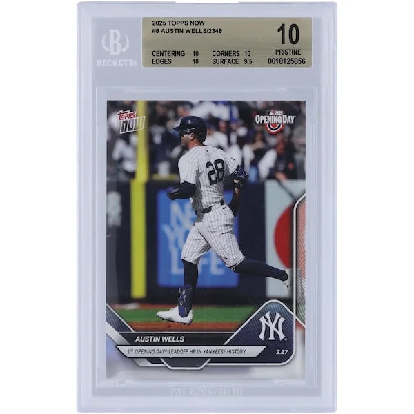 Austin Wells 2025 Topps Now Opening Day Leadoff HR #8 | BGS 10
