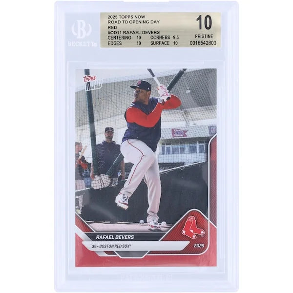 Rafael Devers 2025 Topps Now Road To Opening Day Red Foil #OD-11 | BGS 10
