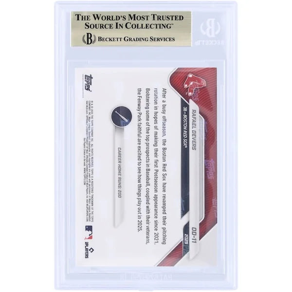 Rafael Devers 2025 Topps Now Road To Opening Day Red Foil #OD-11 | BGS 10