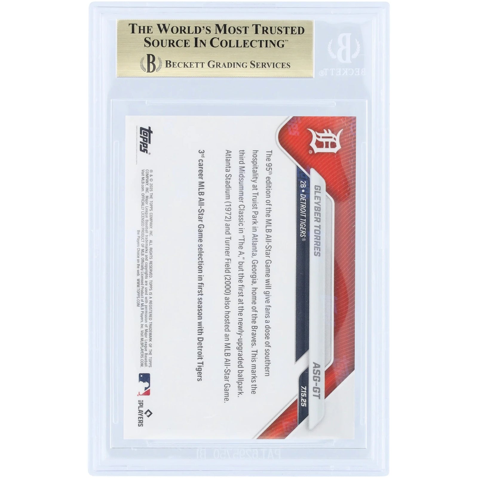 Gleyber Torres 2025 Topps Now All-Star Card | BGS 10