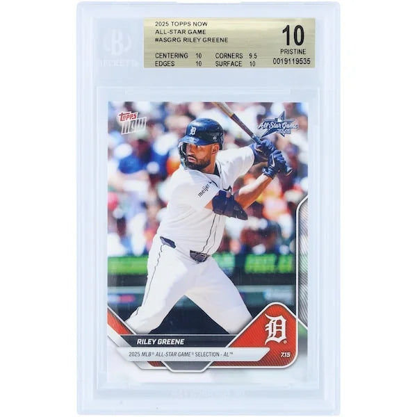 Riley Greene 2025 Topps Now All-Star Game Selection Card | BGS 10