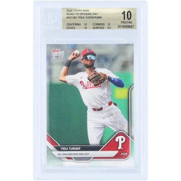 Trea Turner 2025 Topps Now Road to Opening Day #OD-183 | BGS 10