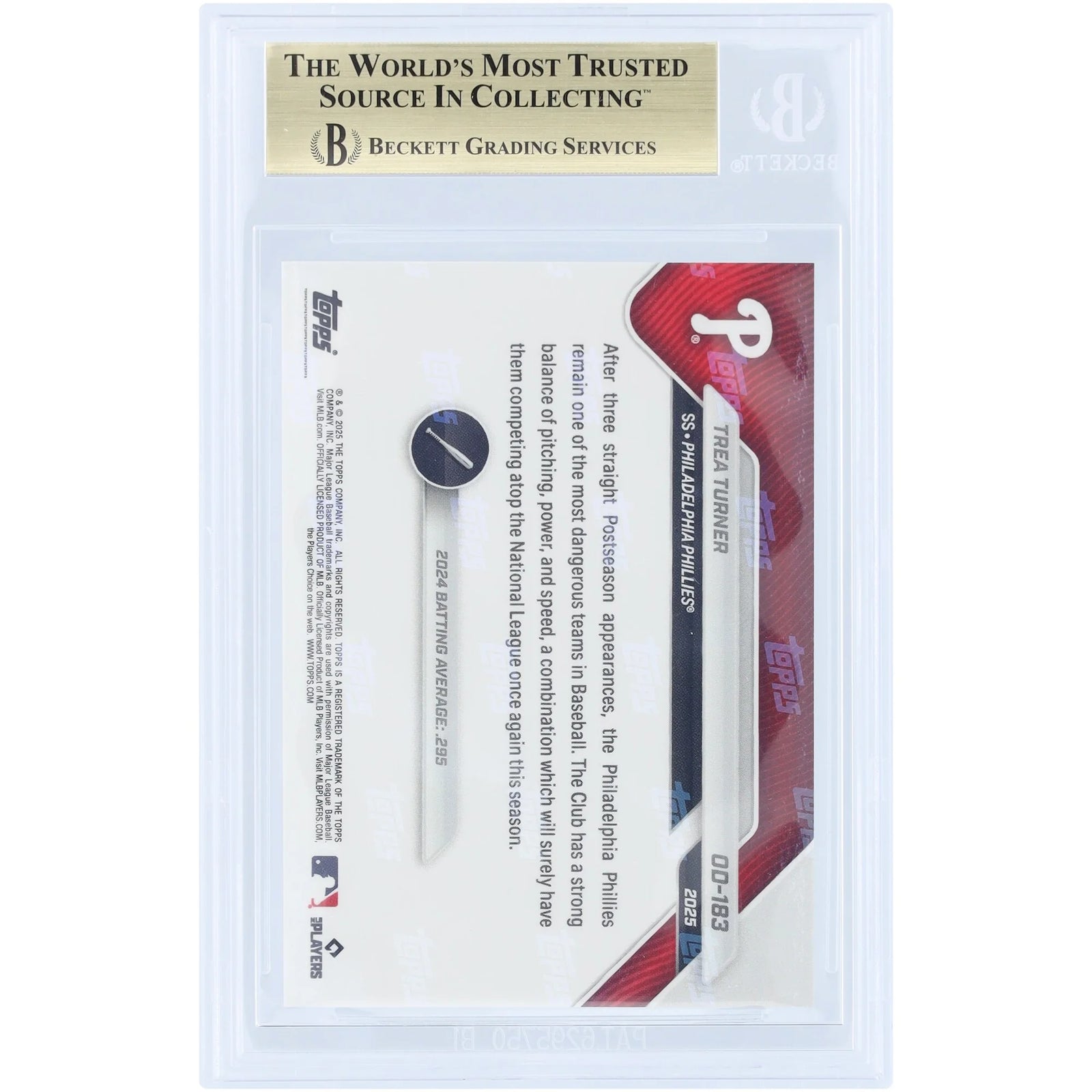 Trea Turner 2025 Topps Now Road to Opening Day #OD-183 | BGS 10