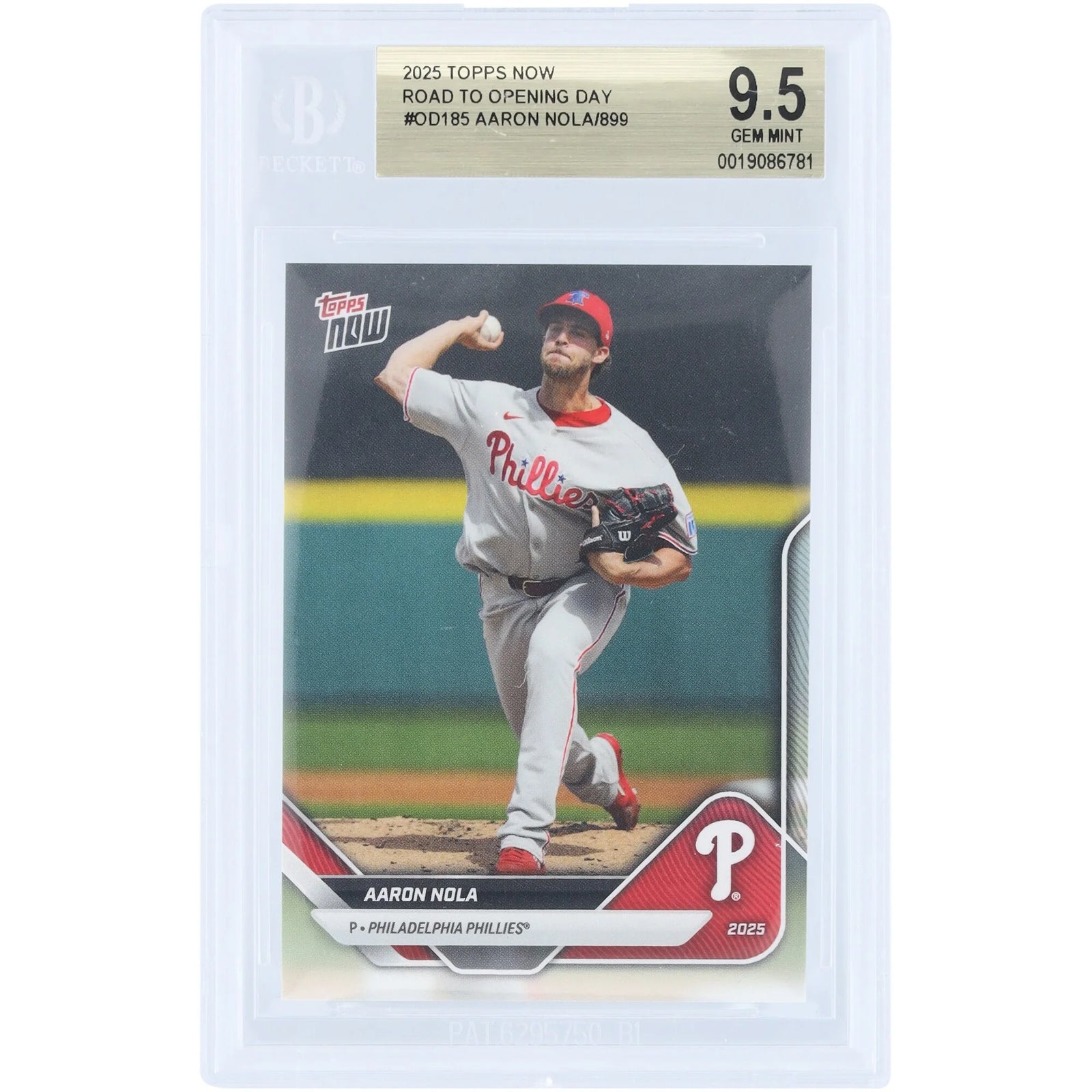 Aaron Nola 2025 Topps Now Road to Opening Day #OD-185 | BGS 9.5