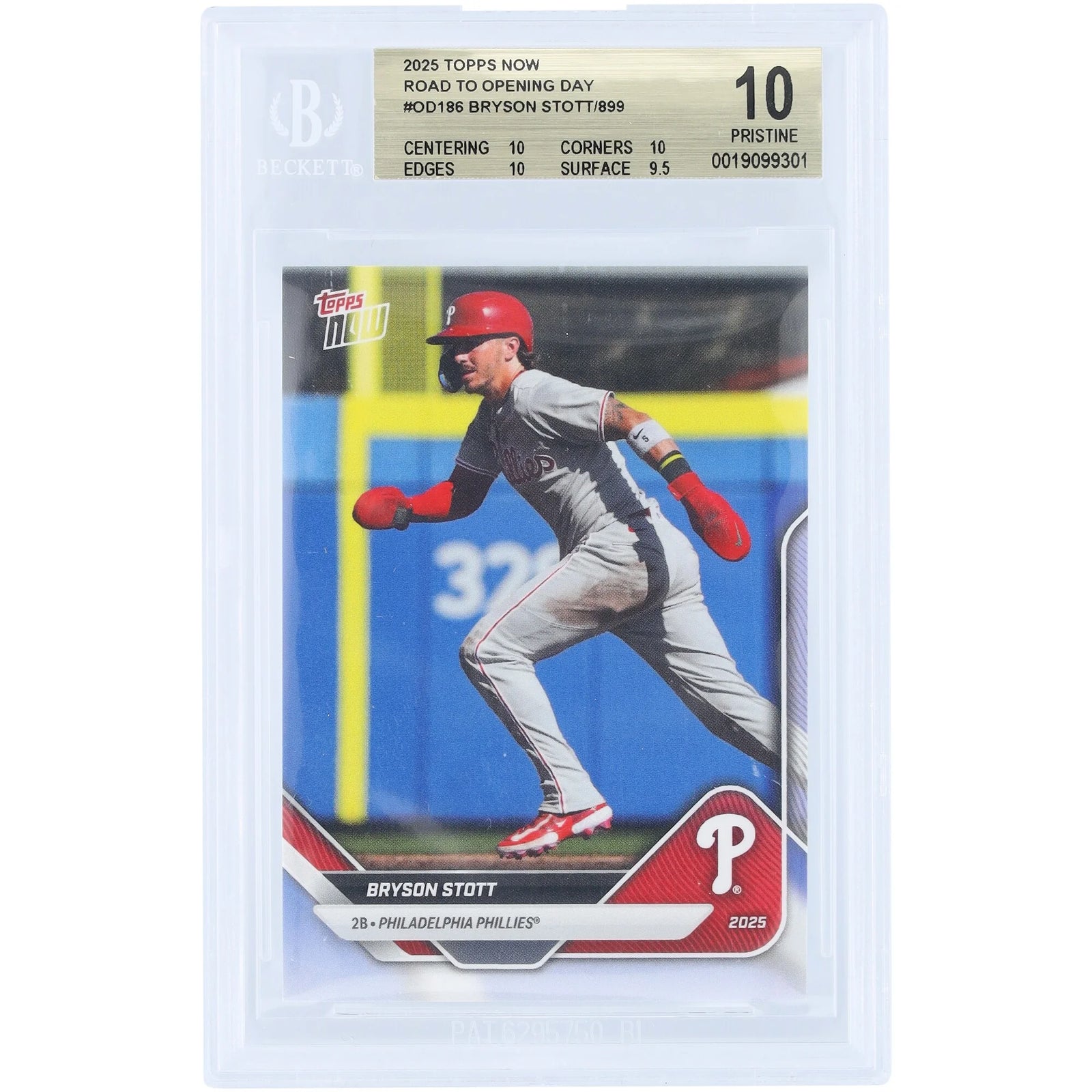 Bryson Stott 2025 Topps Now Road to Opening Day #OD-186 | BGS 10