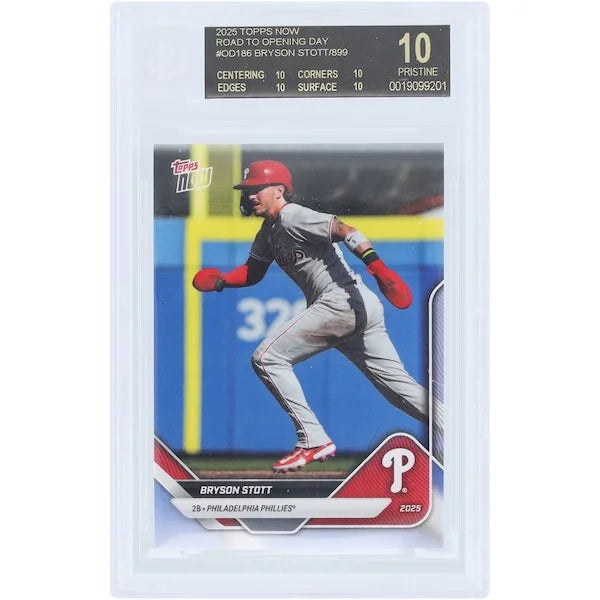 Bryson Stott 2025 Topps Now Road to Opening Day Black Label #OD-186 | BGS 10