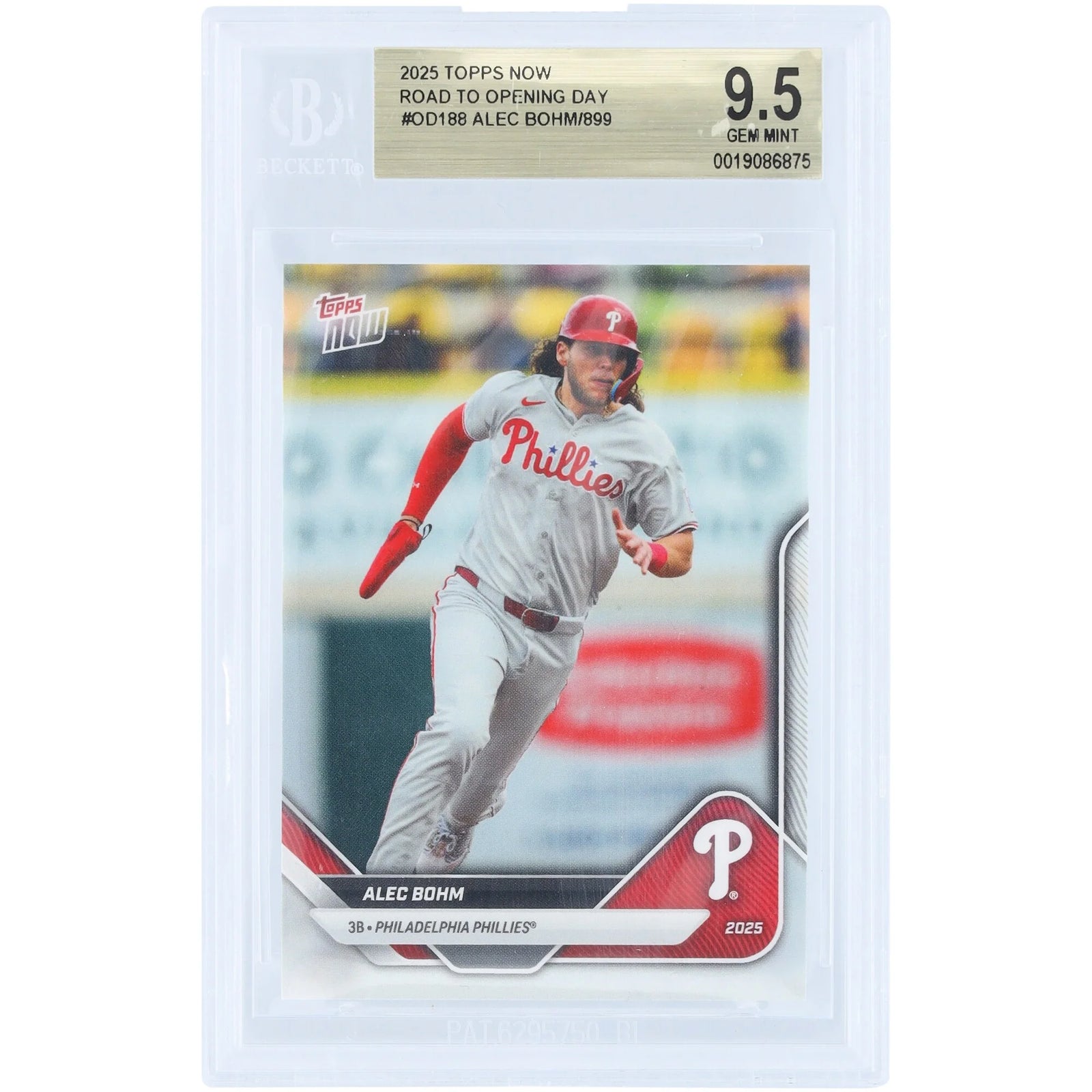 Alec Bohm 2025 Topps Now Road to Opening Day #OD-188 | BGS 9.5