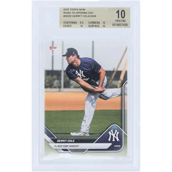 Gerrit Cole 2025 Topps Now Road to Opening Day #OD-22 | BGS 10