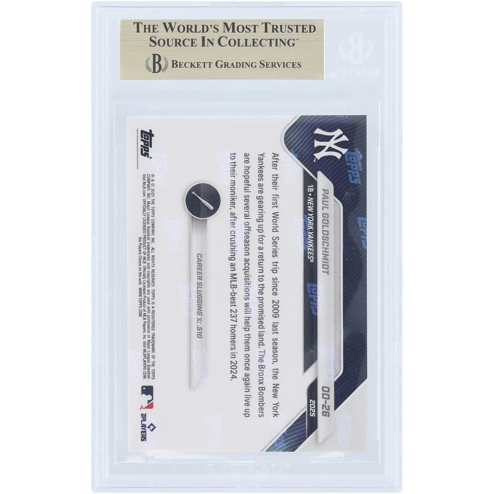 Paul Goldschmidt 2025 Topps Now Road to Opening Day #OD-26 | BGS 10