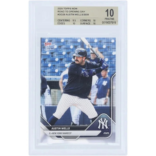 Austin Wells 2025 Topps Now Road to Opening Day #OD-28 | BGS 10