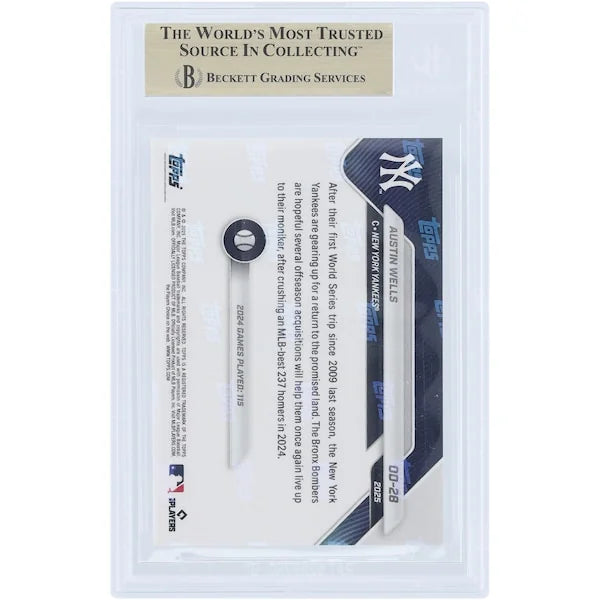 Austin Wells 2025 Topps Now Road to Opening Day #OD-28 | BGS 10