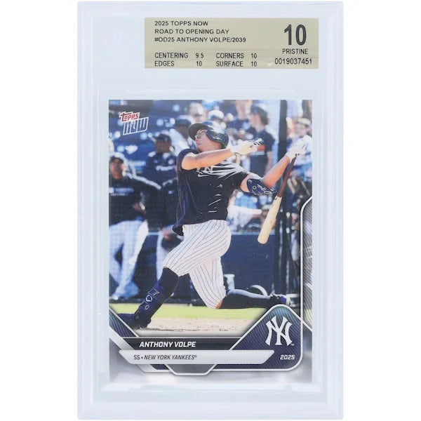 Anthony Volpe 2025 Topps Now Road to Opening Day #OD-25 | BGS 10