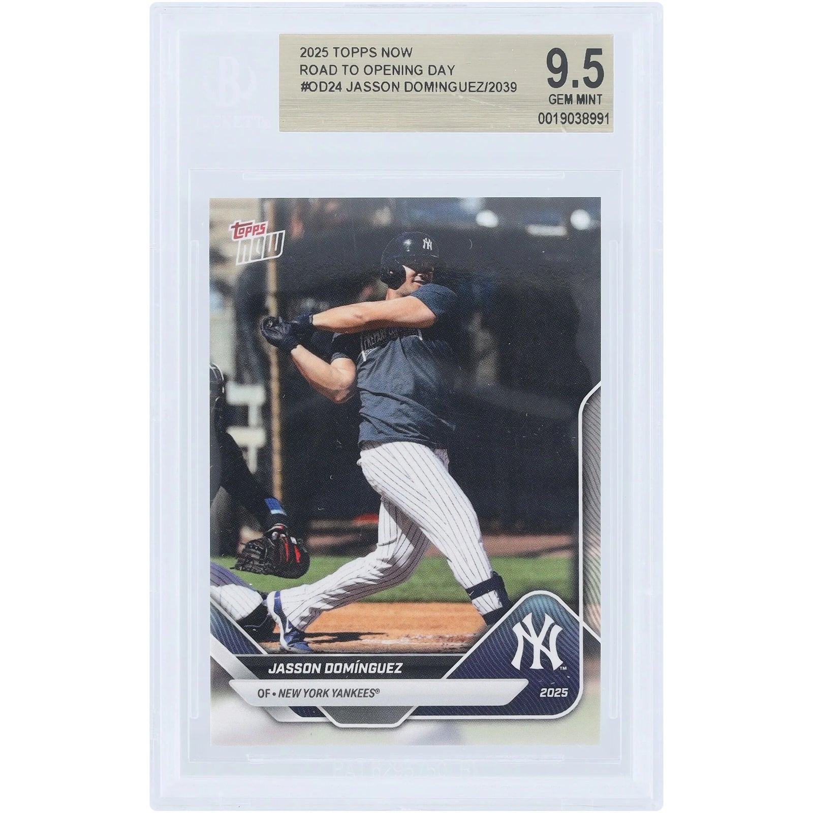 Jasson Dominguez 2025 Topps Now Road to Opening Day #OD-24 | BGS 9.5
