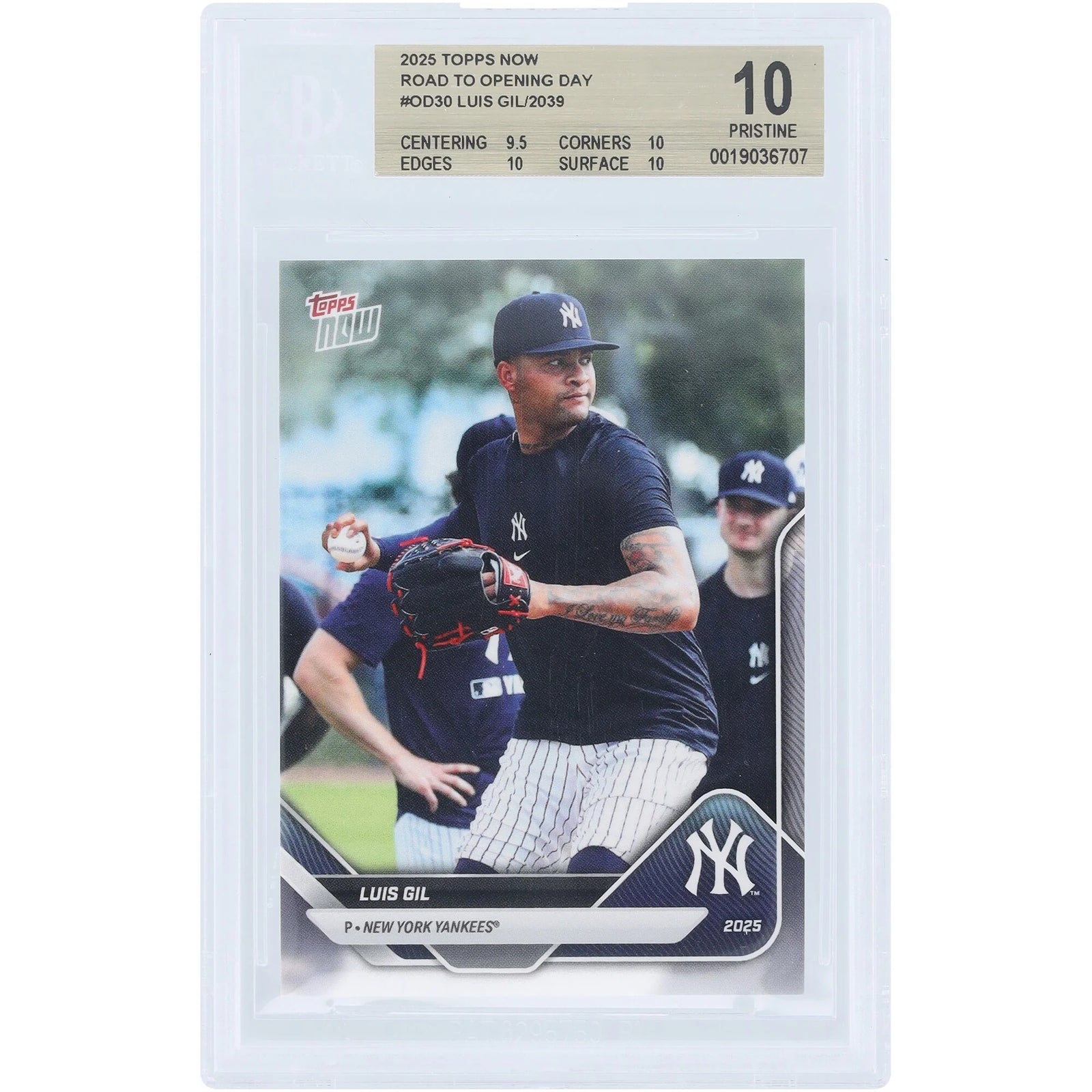 Luis Gil 2025 Topps Now Road to Opening Day #OD-30 | BGS 10