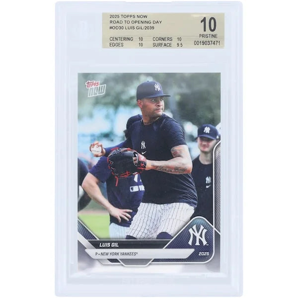 Luis Gil 2025 Topps Now Road to Opening Day #OD-30 | BGS Graded 10