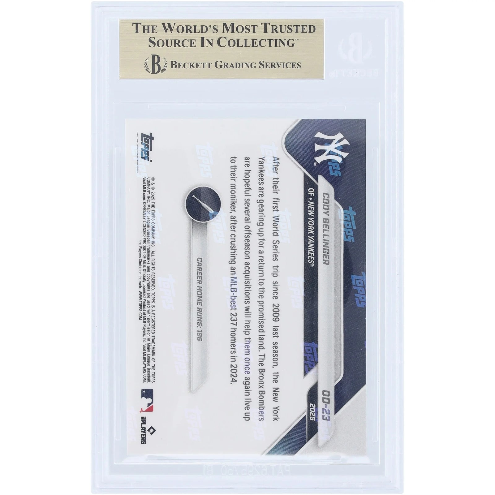 Cody Bellinger 2025 Topps Now Road to Opening Day #OD-23 | BGS 10