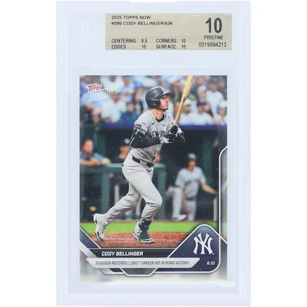 Cody Bellinger 2025 Topps Now 1,000th Career Hit #286 Card | BGS 10