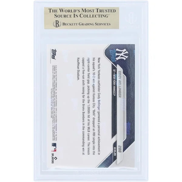 Cody Bellinger 2025 Topps Now 1,000th Career Hit #286 Card | BGS 10