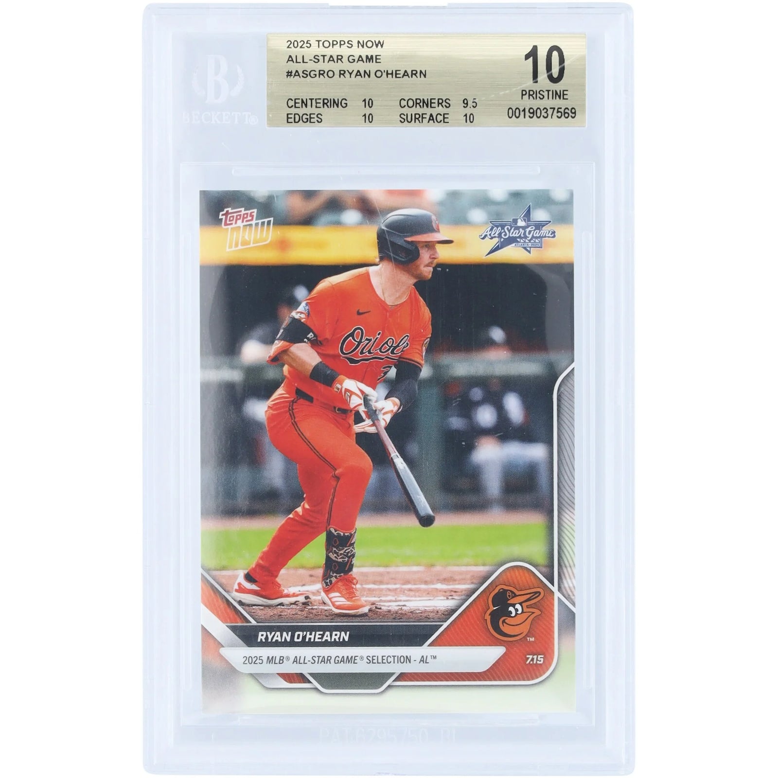 Ryan O'Hearn 2025 Topps Now All-Star Game Card | BGS 10