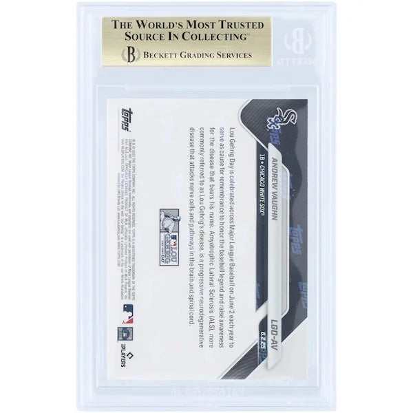 Andrew Vaughn 2025 Topps Now Lou Gehrig Day Card | BGS 10