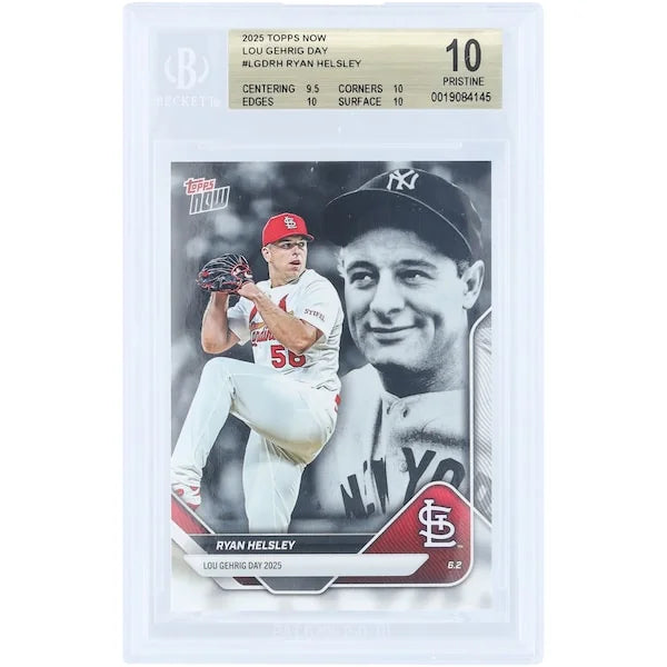 Ryan Helsley Signed 2025 Topps Now Lou Gehrig Day Card | BGS 10