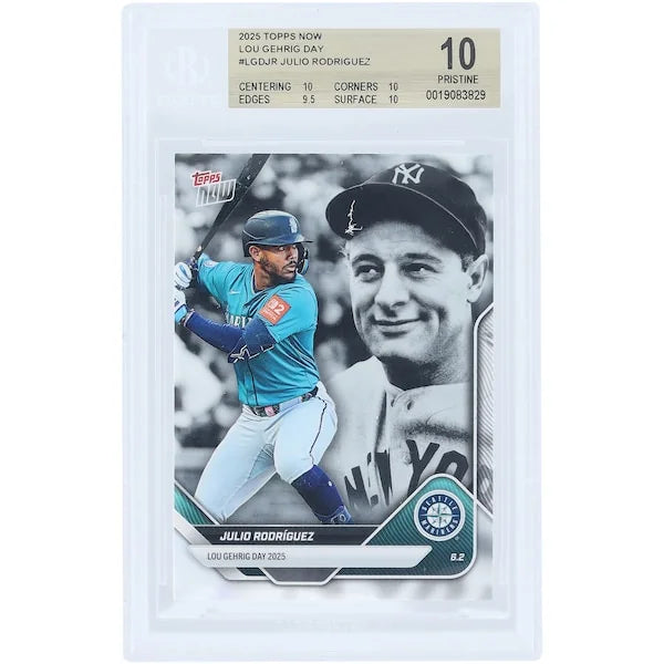 Julio Rodriguez 2025 Topps Now Lou Gehrig Day #LGD-JR | BGS 10