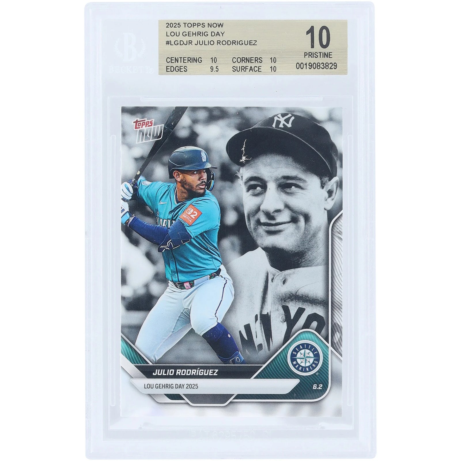 Julio Rodriguez 2025 Topps Now Lou Gehrig Day #LGD-JR | BGS 10