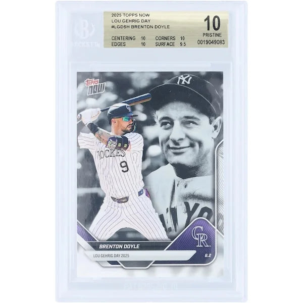 Brenton Doyle Signed 2025 Topps Now Lou Gehrig Day Card | BGS 10