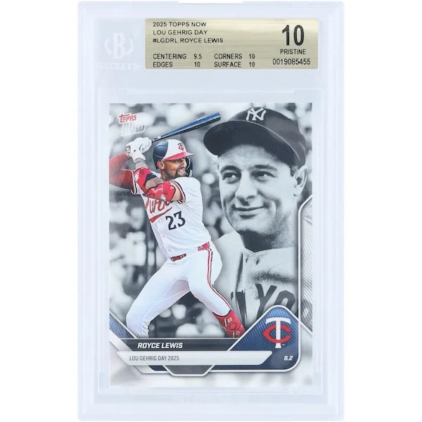 Royce Lewis 2025 Topps Now Lou Gehrig Day Card | BGS 10