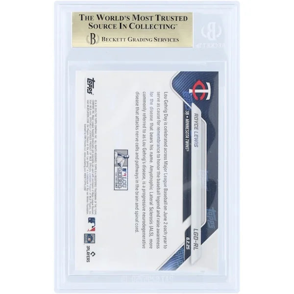 Royce Lewis 2025 Topps Now Lou Gehrig Day Card | BGS 10