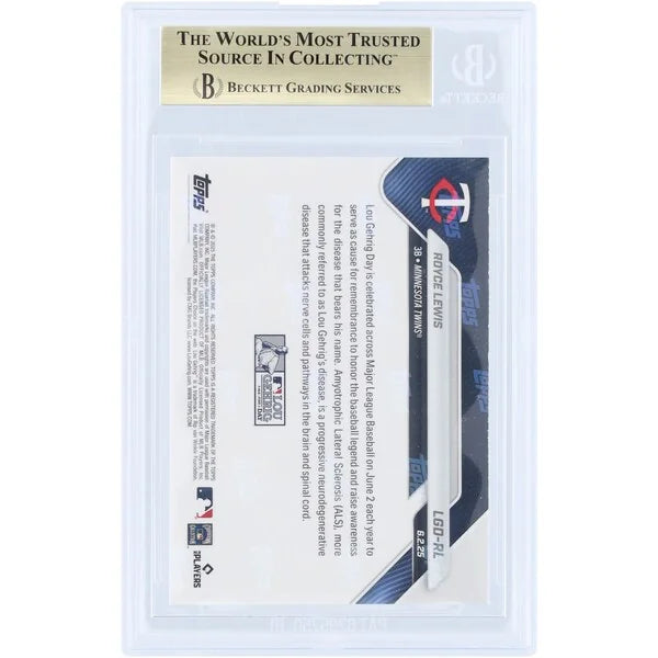 Royce Lewis 2025 Topps Now Lou Gehrig Day Card | BGS 10