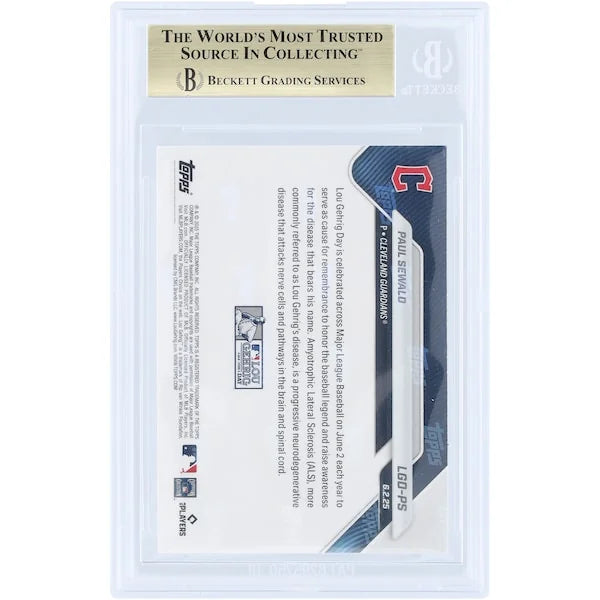 Paul Sewald 2025 Topps Now Lou Gehrig Day Card | BGS 10