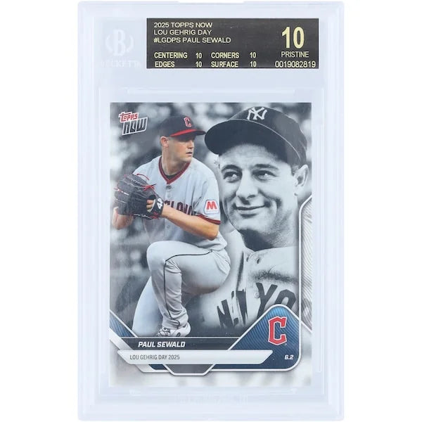 Paul Sewald 2025 Topps Now Lou Gehrig Day Black Label Card | BGS 10