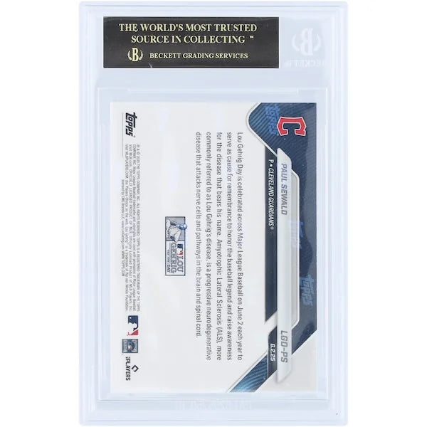 Paul Sewald 2025 Topps Now Lou Gehrig Day Black Label Card | BGS 10