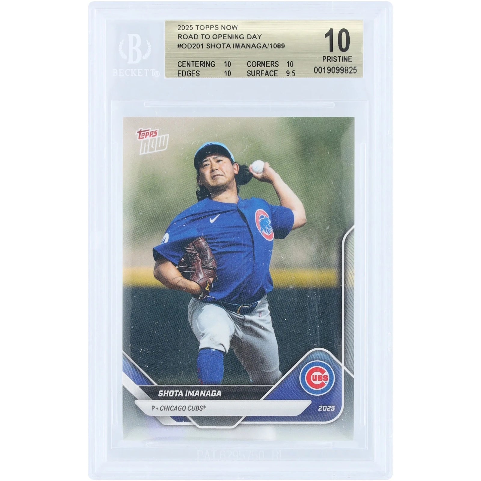 Shota Imanaga Chicago Cubs 2025 Topps Now Road to Opening Day #OD-201 | BGS 10