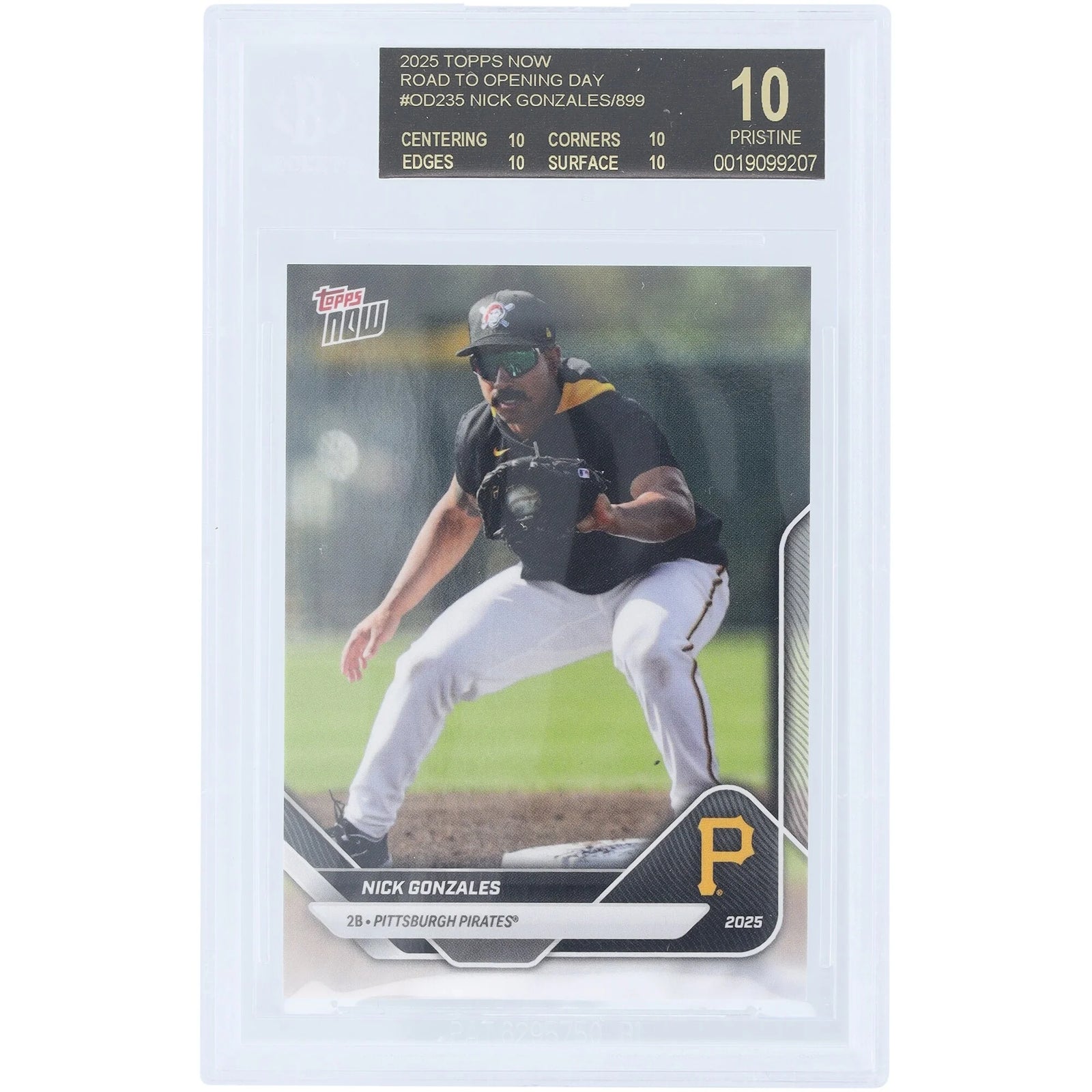 Nick Gonzales 2025 Topps Now Road to Opening Day Black Label #OD-235 | BGS 10