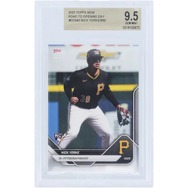 Nick Yorke 2025 Topps Now Road to Opening Day Rookie Card | BGS 9.5