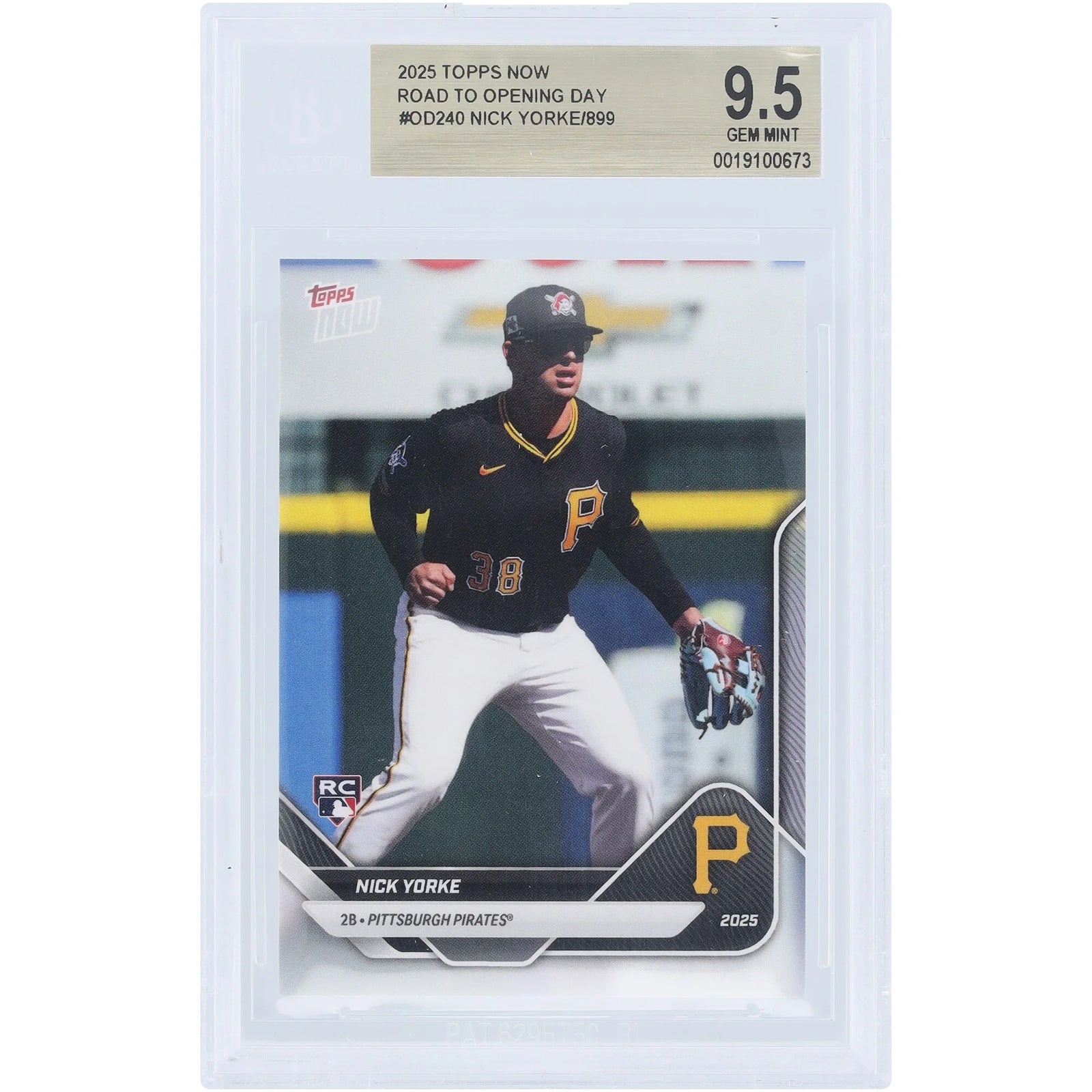 Nick Yorke 2025 Topps Now Road to Opening Day Rookie Card | BGS 9.5