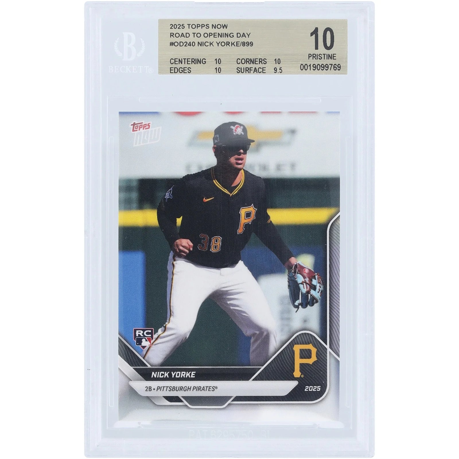 Nick Yorke 2025 Topps Now Road to Opening Day #OD-240 | BGS 10 Rookie Card