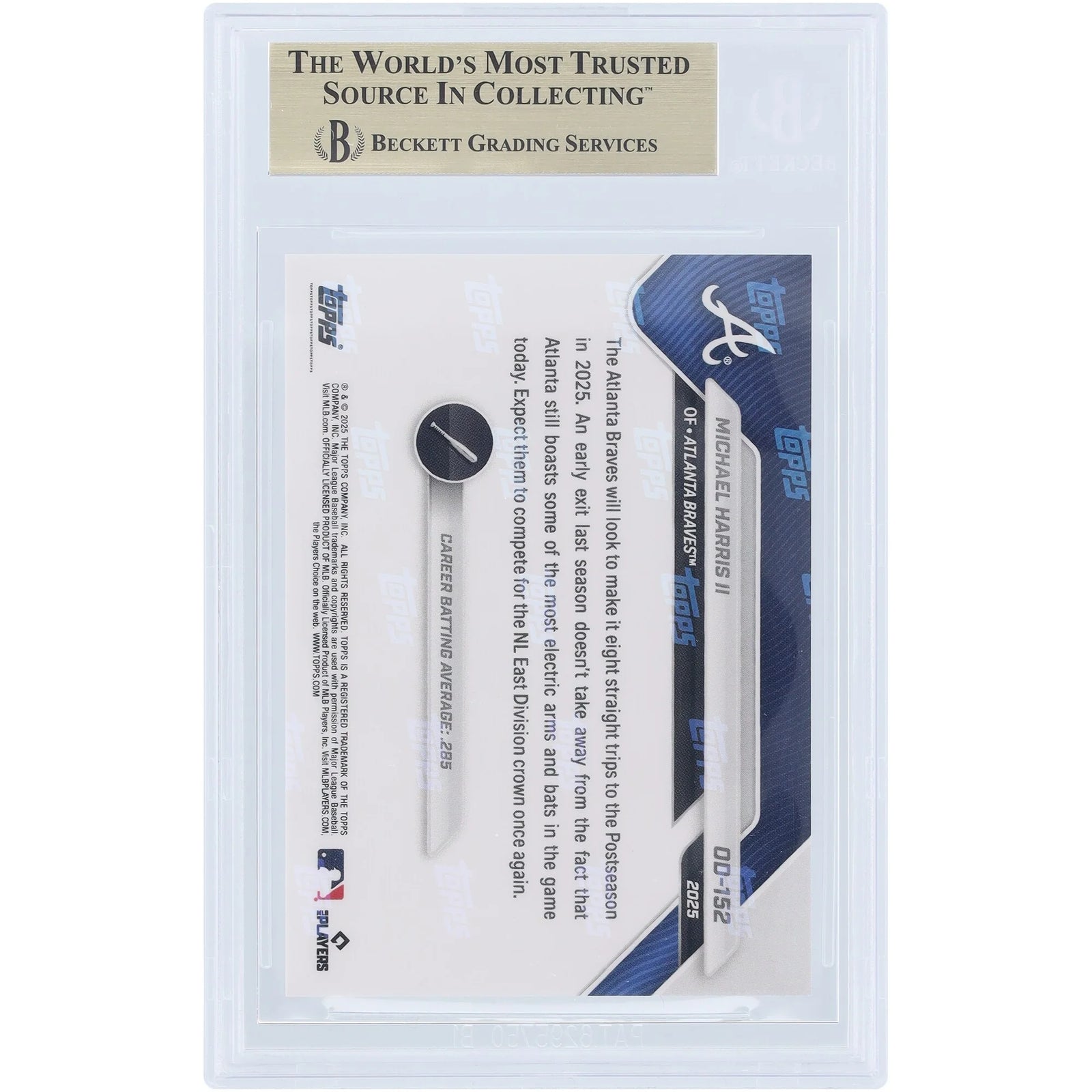 Michael Harris II 2025 Topps Now Road to Opening Day Card | BGS 9.5