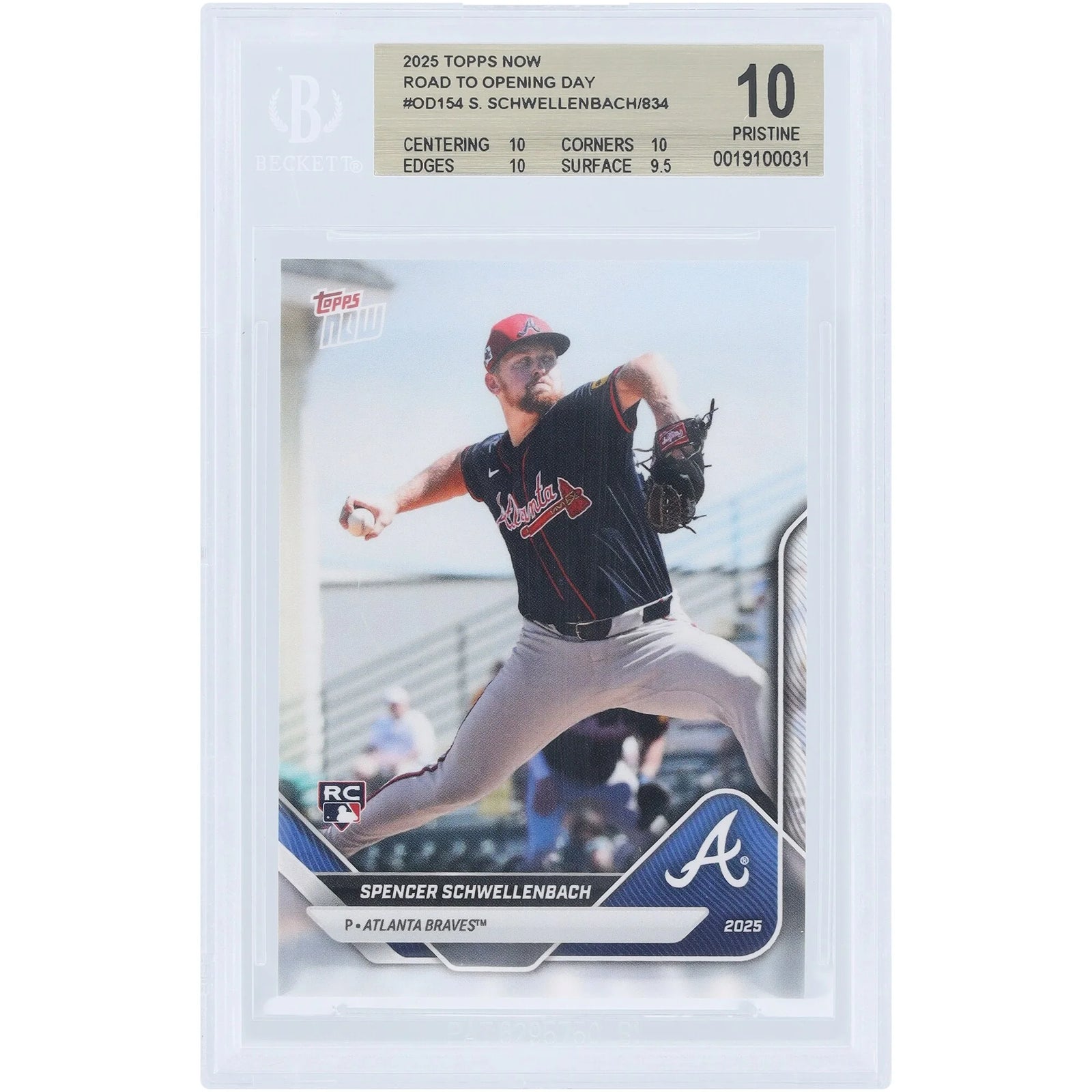 Spencer Schwellenbach 2025 Topps Now Road to Opening Day #OD-154 | BGS 10 Rookie Card