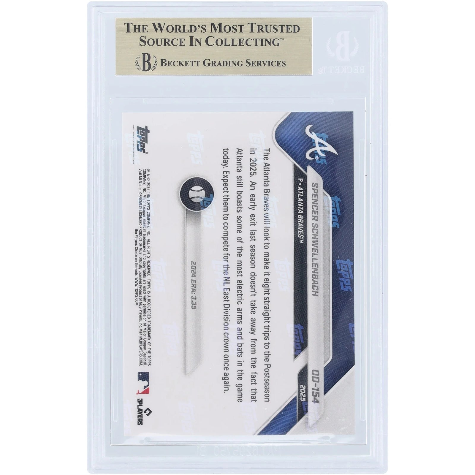 Spencer Schwellenbach 2025 Topps Now Road to Opening Day #OD-154 | BGS 10 Rookie Card