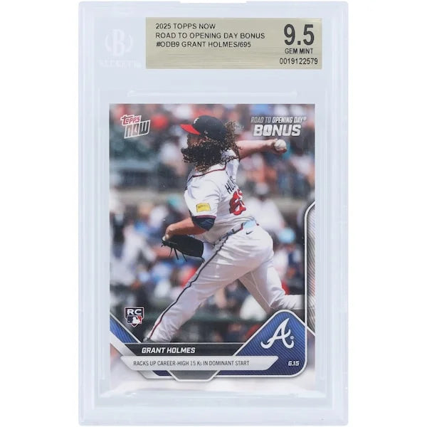 Grant Holmes 2025 Topps Now Rookie Card | BGS 9.5