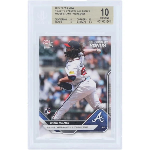 Grant Holmes 2025 Topps Now Rookie Card | BGS 10